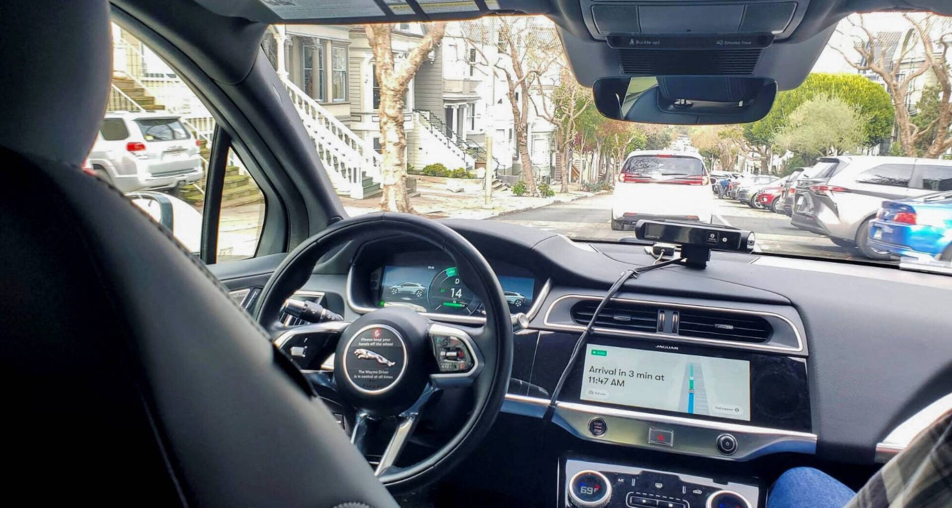 Jillian Godsil was ferried through the streets of San Francisco in a driverless Waymo — an apt mode of transport during the Upscale Conf gathering which explored the future of AI. Picture: Paresh Dave/Reuters