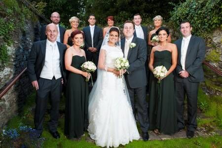 Sinead Sheppard, her husband Eamonn and their wedding party on the big day. Picture: David Clynch