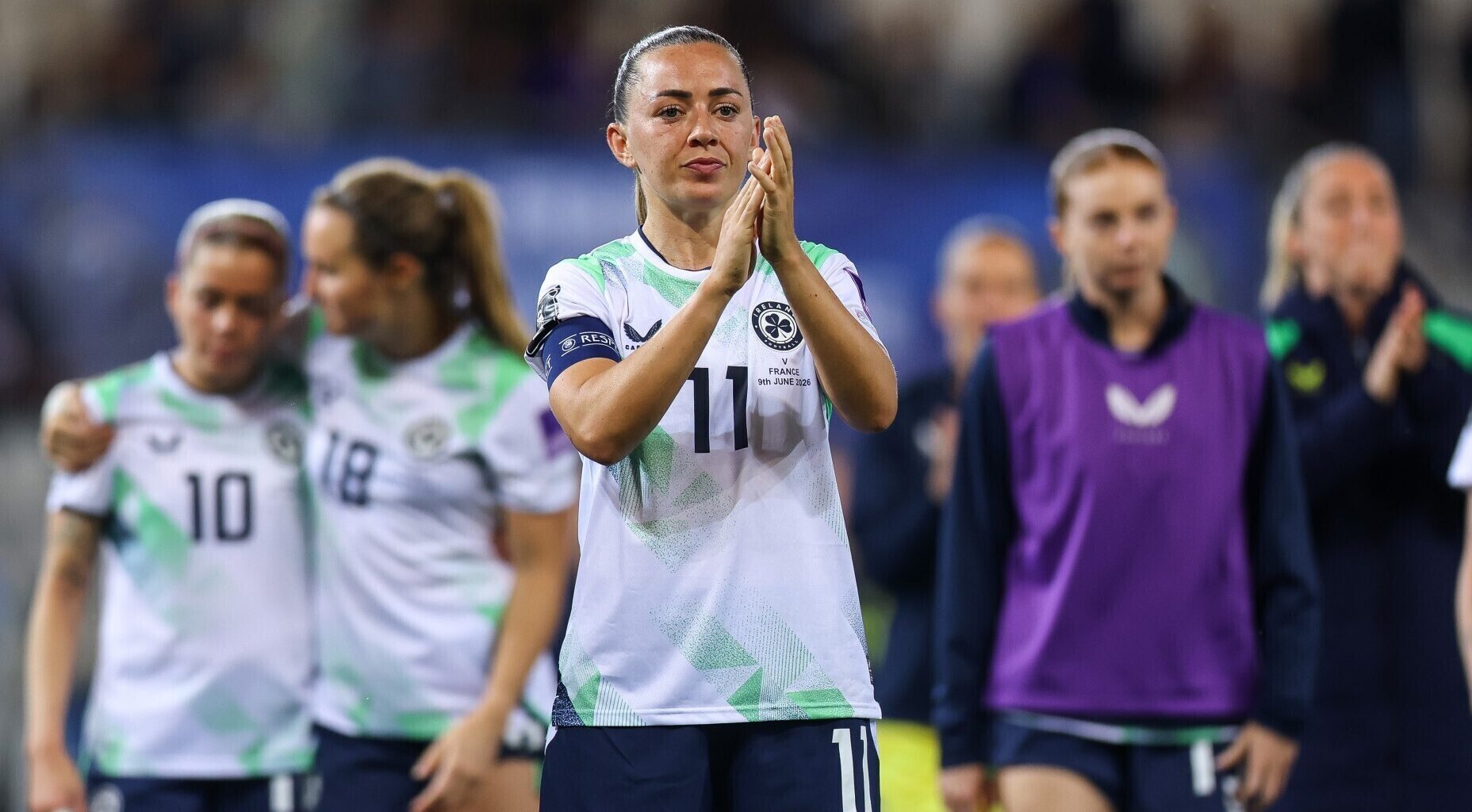 PLAY-OFF ROUTE AWAITS: Ireland's Katie McCabe after the game. Pic: Ben Brady/Inpho