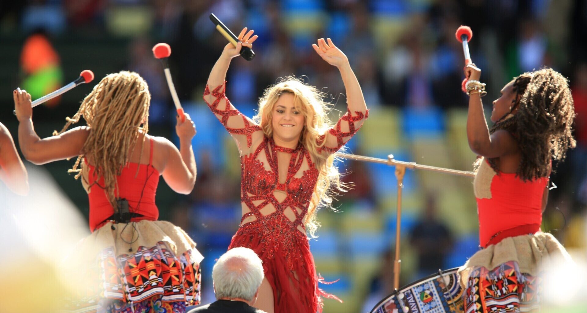 Shakira, pictured here performing at the closing ceremony of the 2014 FIFA World Cup in Rio de Janeiro, will perform the opening ceremony in Mexico City on Thursday night. Picture: Mike Egerton/PA Wire.