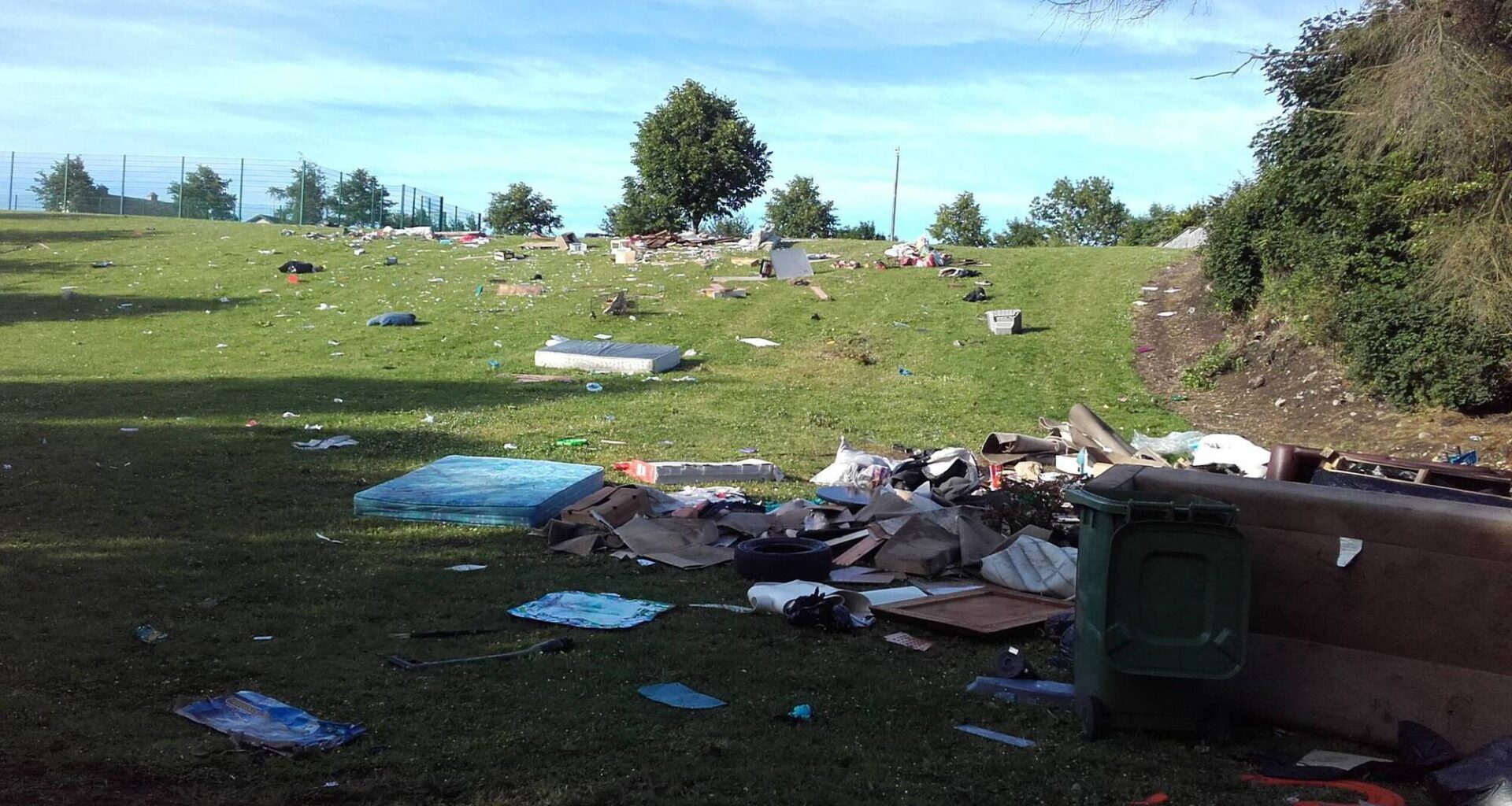 The illegally dumped waste included wrecked vehicles, electrical goods, batteries, and scrap metal. File picture