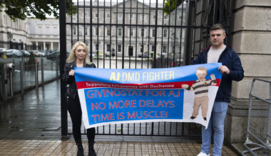 Jennifer Cullen and Andrew Levin (Tallaght) who’s son AJ will now be able to avail of the drug. Picture: Sam Boal/Collins Photos