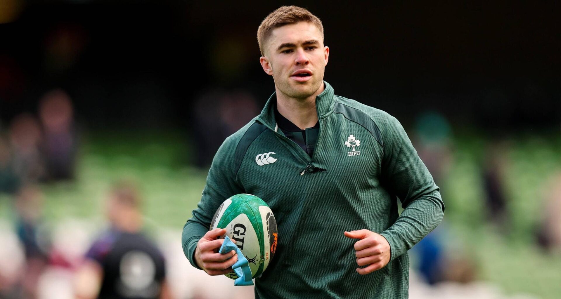 Jack Crowley will likely not be available for early part of internationals according to Munster head coach Clayton McMillan. Picture: Ryan Byrne/Inpho