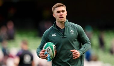 Jack Crowley will likely not be available for early part of internationals according to Munster head coach Clayton McMillan. Picture: Ryan Byrne/Inpho