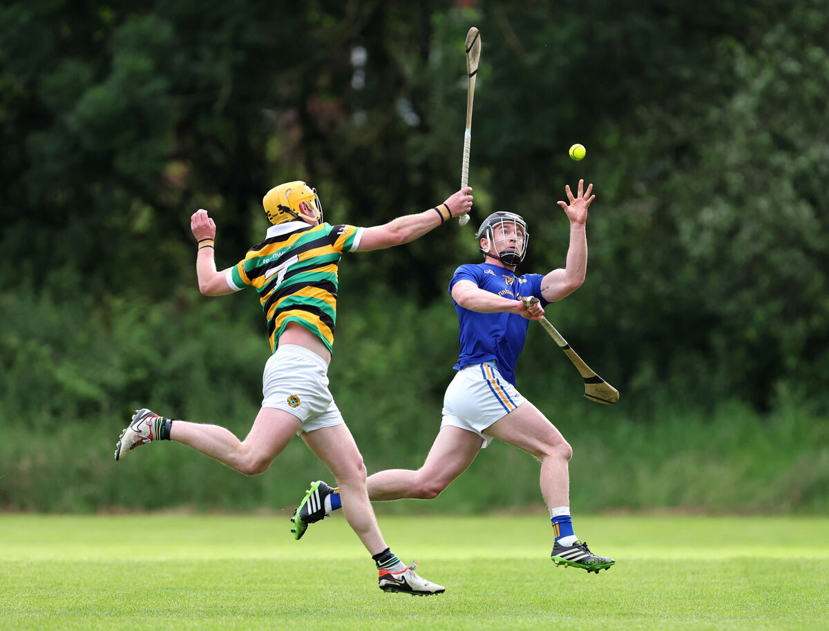  Eoghan Finn, St. Finbarr's, Dave Noonan, Glen Rovers.  2026 Red FM Division 1 Hurling League, St. Finbarr's V's Glen Rovers, at Togher, Cork.