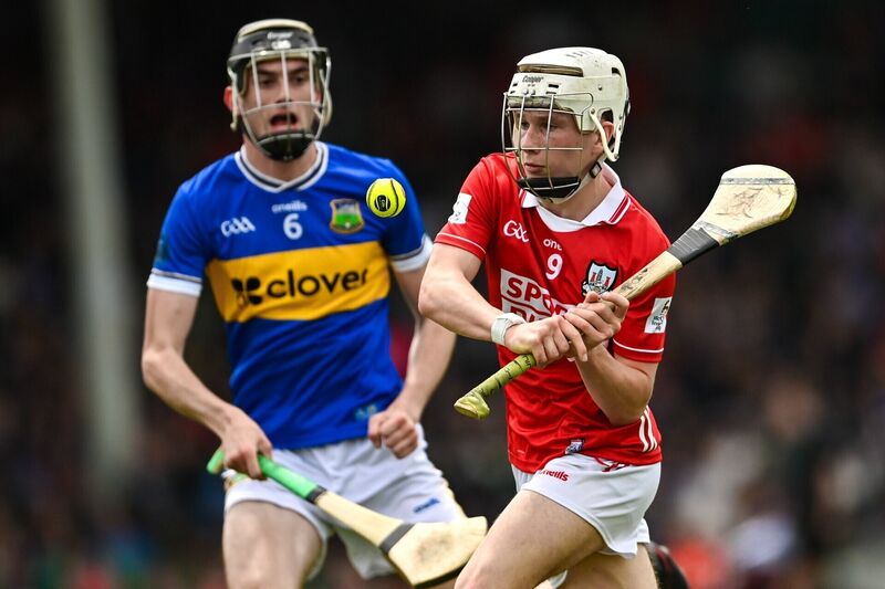 Stephen McHugh of Cork in action against James Finn. Pic: Tom Beary/Sportsfile