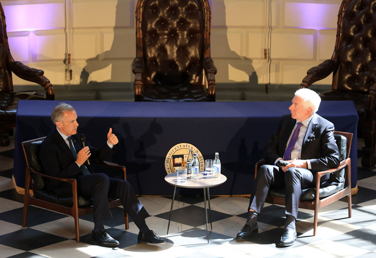 Prime Minister of Canada, Mark Carney as he visits Trinity College on the first day of his visit to Ireland. Photo: Sasko Lazarov/© RollingNews.ie