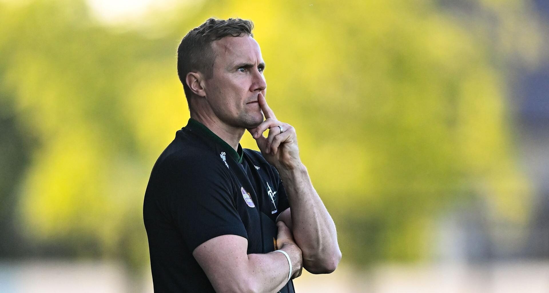 Kildare manager Brian Flanagan during today's loss to Kerry. Picture: Piaras Ó Mídheach/Sportsfile
