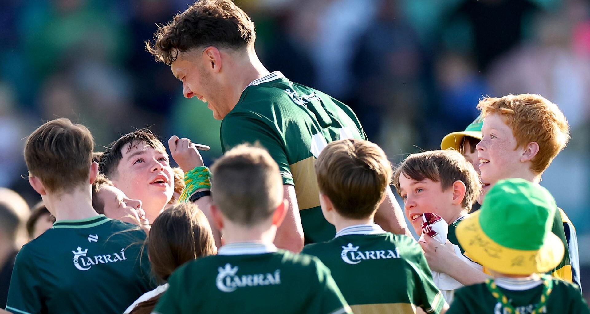 ROLE MODEL: Kerry’s David Clifford surrounded by fans after the game. Pic: ©INPHO/James Crombie