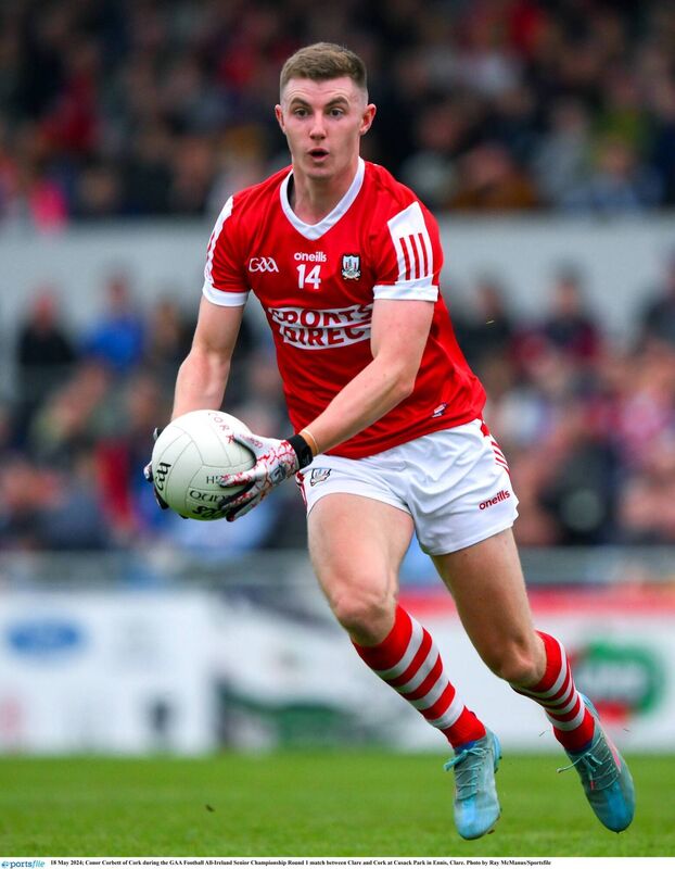 Conor Corbett of Cork in action in 2024. Picture: Ray McManus/Sportsfile