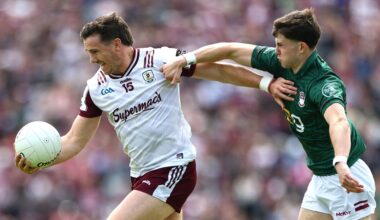 DARK HORSES: Galway’s Shane Walsh and Danny Scahill of Westmeath. Pic: ©INPHO/James Crombie.