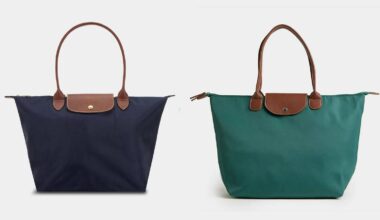 A composite photo of bags marketed by Longchamp, left, and Dunnes Stores, right. The French firms claim the Irish retailer has been selling a 'major designer dupe' and 'a dead ringer' for the Longchamp Le Pliage bag. File picture