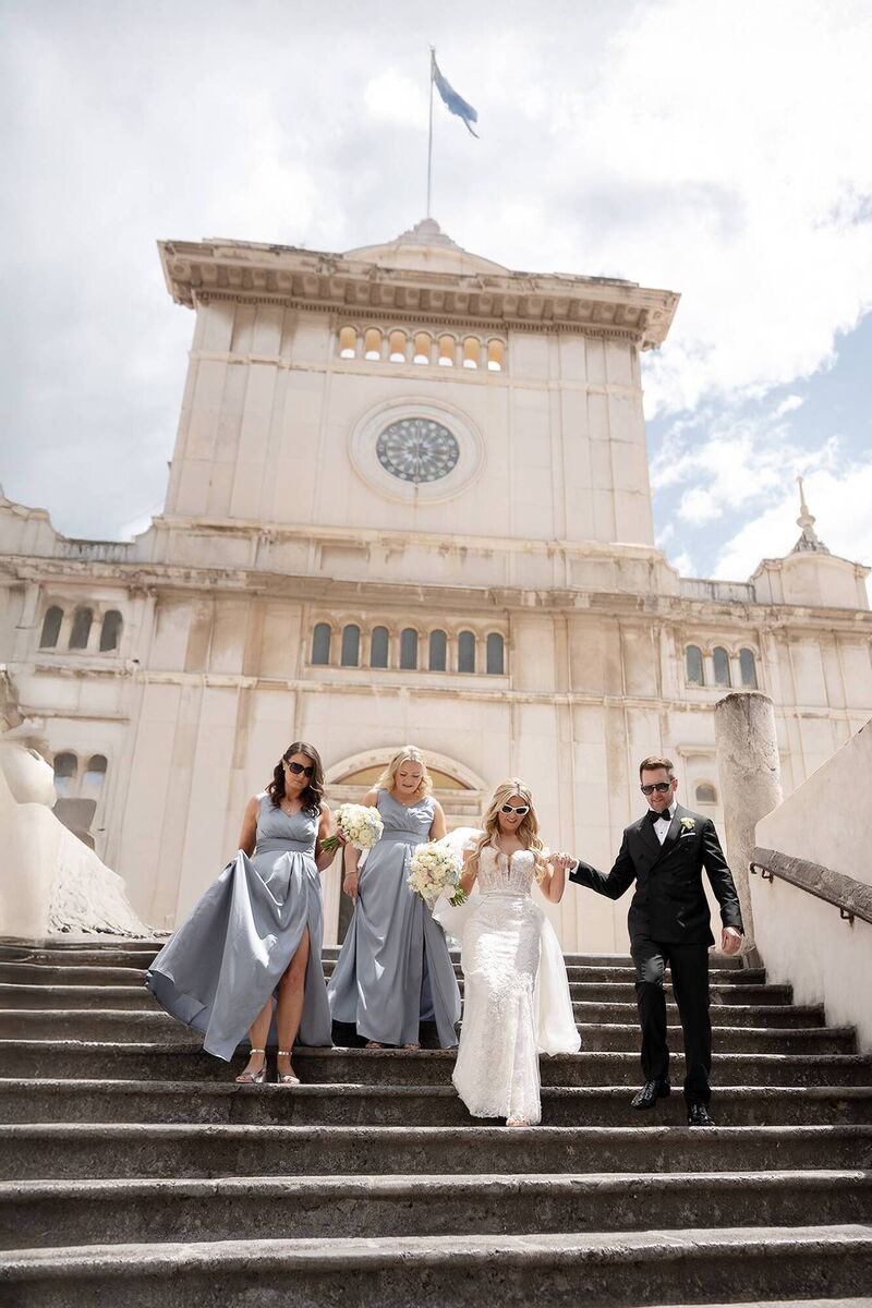 Aisling with her bridesmaids in Italy.