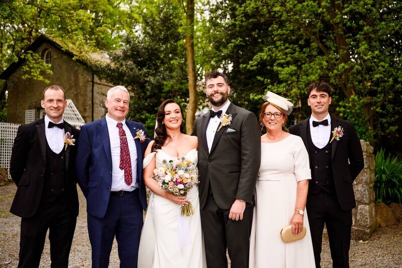 Niamh Brennan and Eoin English with Majella Neligan, Stephen Brennan and Liam and Tomás English. Pictures: Asepct Photography