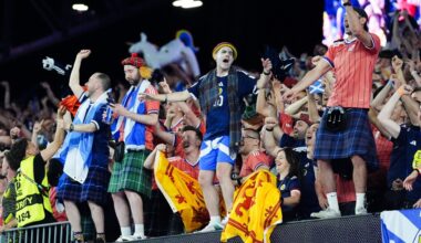 Scotland fans at the World Cup match against Haiti at the Boston Stadium. Their domestic pub trade saw a £1.9m boost during the match. 	Picture: Andrew Milligan/PA Wire.