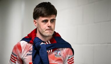 Cork captain Darragh Fitzgibbon before the Munster SHC final at SuperValu Páirc Uí Chaoimh. Pic: Brendan Moran/Sportsfile
