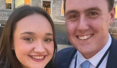Fianna Fáil councillor Rachel Hartigan and her partner Ben Sweeney. Picture: Rachel Hartigan.
