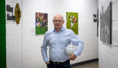 New York-based Kerryman Maurice Regan, founder of leading construction firm JT Magen and a long-time supporter of Kerry GAA, visits the Kerry GAA Centre of Excellence in Currans, Co. Kerry