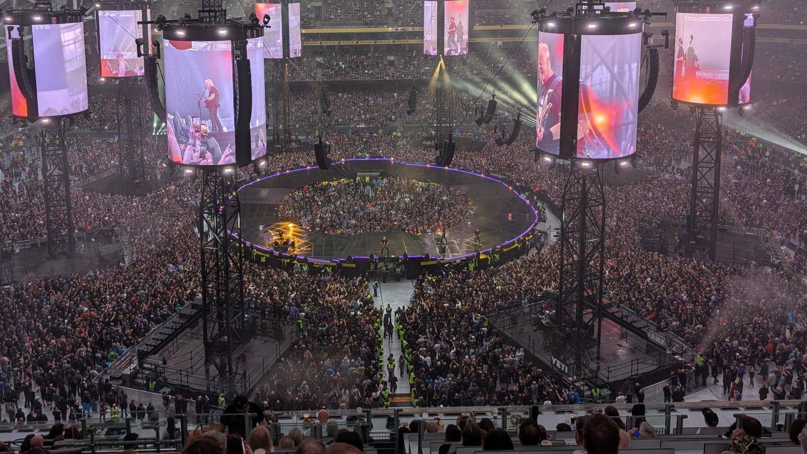 Metallica at the Aviva Stadium in Dublin on Friday. 