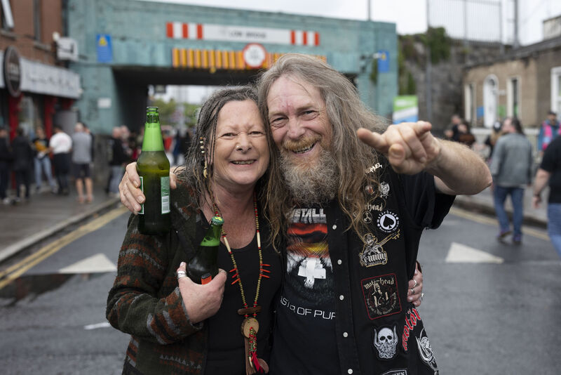  Metallica Fans Babbs and Niallo from Marino, Dublin, going to the Metallica gig in the Aviva Stadium. Picture: Sam Boal/Collins Photos