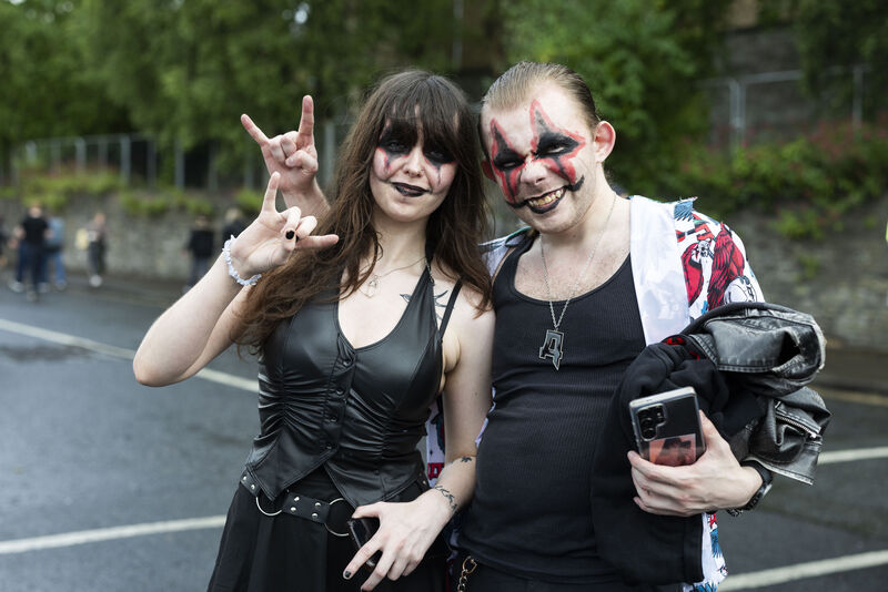  Chloé Histon (Cork) and Chris Tarbox (Lafayette IN, USA) on their way to Metallica. Picture: Sam Boal/Collins Photos
