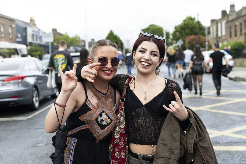  Layla and Wemyss O’Sullivan from Kilkenny going to the Metallica gig. Picture: Sam Boal/Collins Photos