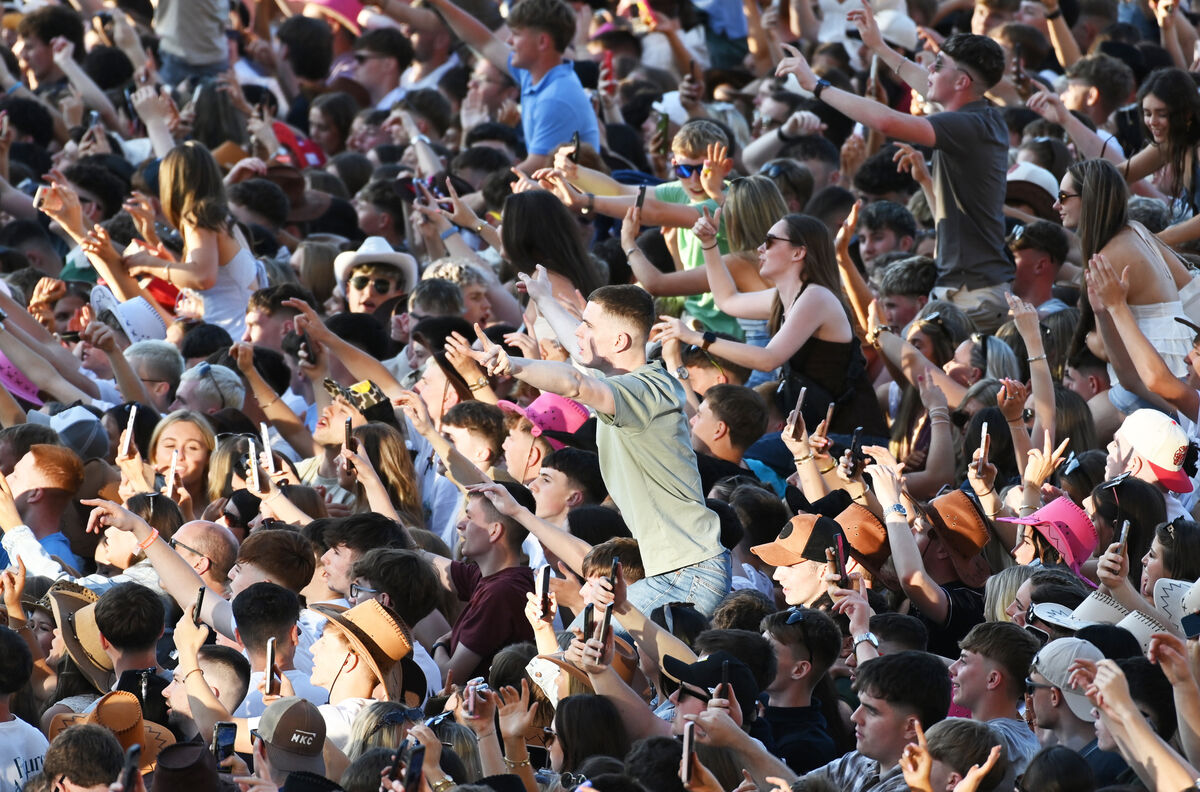 Fans enjoying Zach Bryan in concert in Cork. Picture: Eddie O'Hare