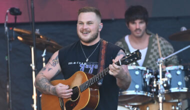 Zach Bryan playing at Páirc Uí Chaoimh, Cork, on Saturday night. Pictures: Eddie O'Hare