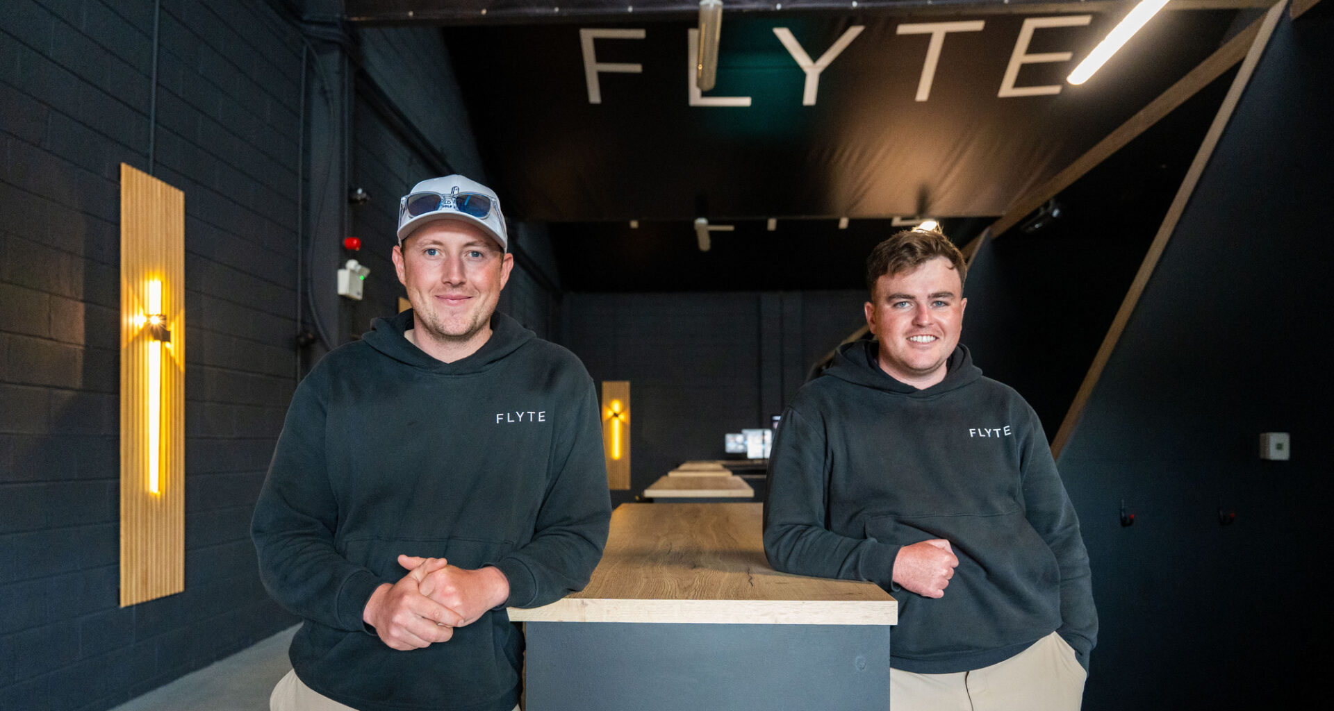 Ben Quigley and Rob O’Callaghan are co-owners and founders of Flyte Golf — Cork’s first-ever indoor golf simulator — at Marina Commercial Park. Picture: Noel Sweeney