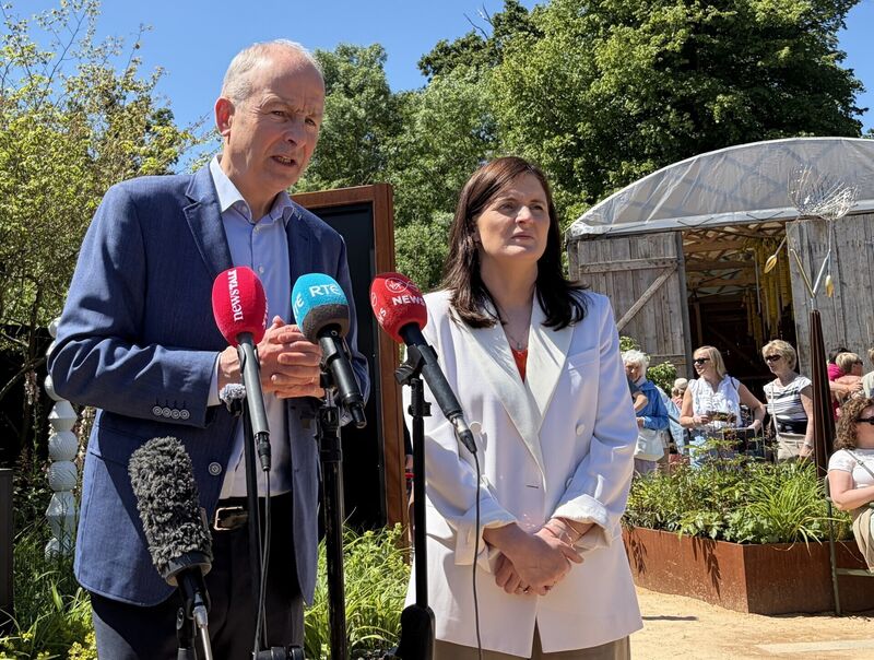 Micheál Martin and Catherine Ardagh at Bloom in Dublin last month. Ms Ardagh’s promotion ahead of TDs such as Aindrias Moynihan is one of the grievances aired by party members. 	Picture: PA
                    