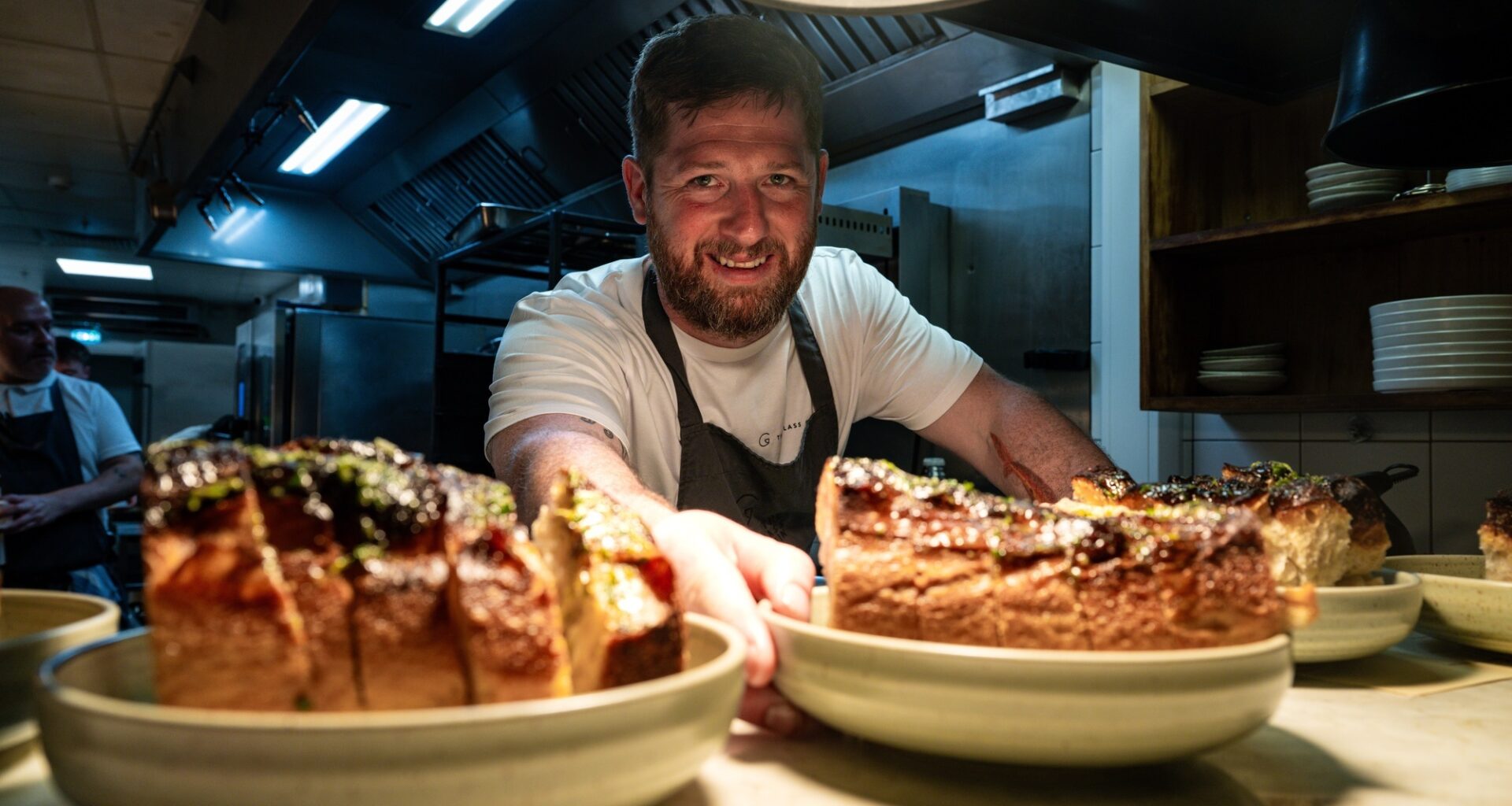 Head chef Brian Murray serves up the starters at  The Glass Curtain, MacCurtain St. Picture: Chani Anderson.