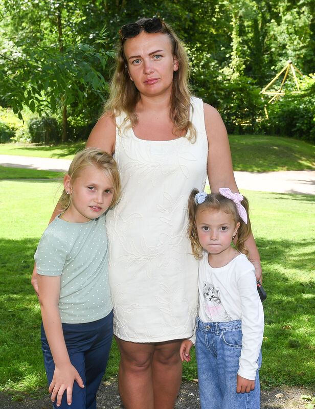 Katerina, Alisa and Anna Vinnytska, who reside in Trabolgan.