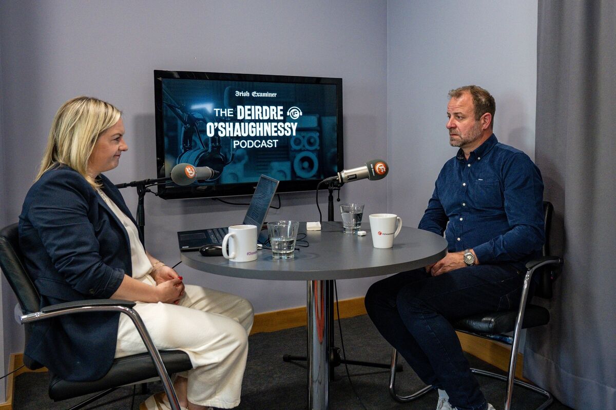 Craig Coady speaking with Deirdre O’Shaughnessy for her 'Irish Examiner' podcast about Craig's campaign for access to treatment for those living with the rare disease Friedrich's ataxia. Picture: Chani Anderson