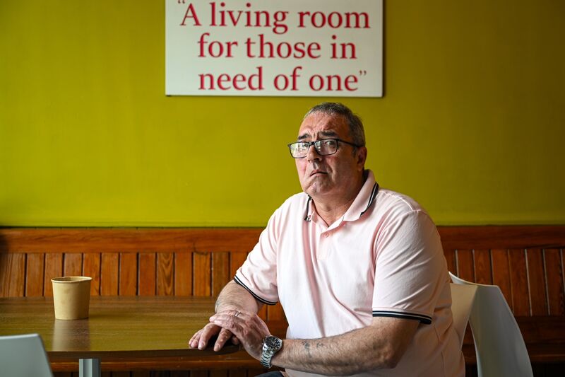Robbie Byrne, operations manager at The Lighthouse Café in Dublin. A former addict, Robbie now helps support people facing addiction, homelessness, and social exclusion.