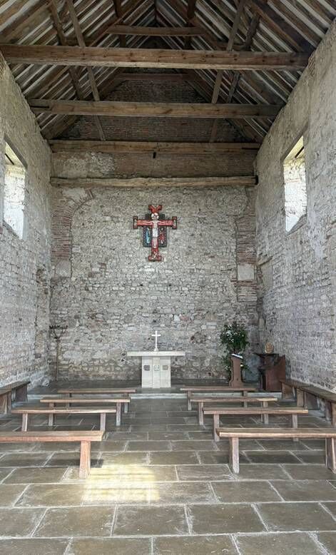 The interior of St Peter's Chapel.