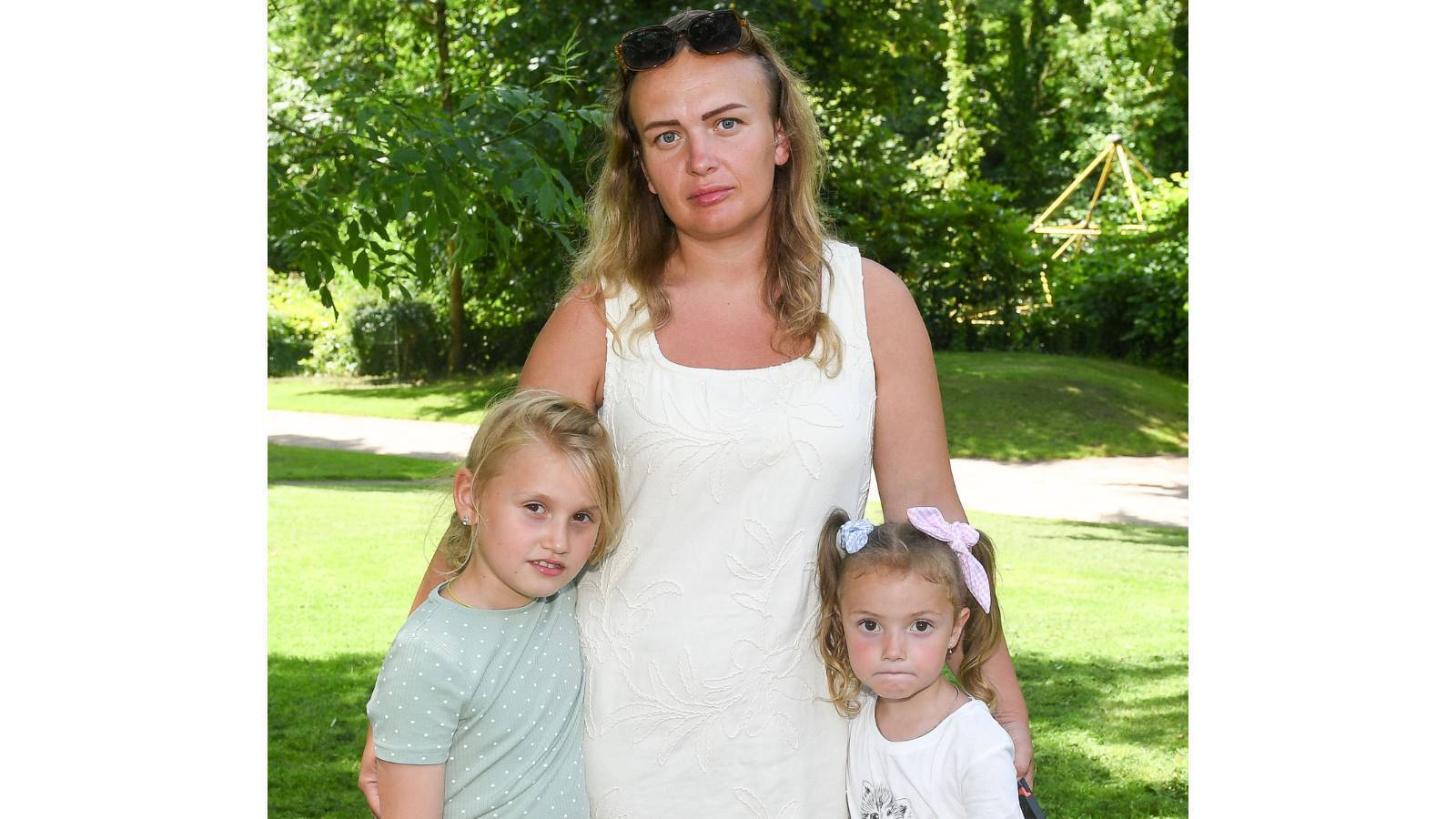 Katerina, Alisa, and Anna Vinnytska, A Ukrainian family who have been given notice that they will have to leave their accommodation in Trabolgan, Co Cork, in the near future. Picture: David Keane