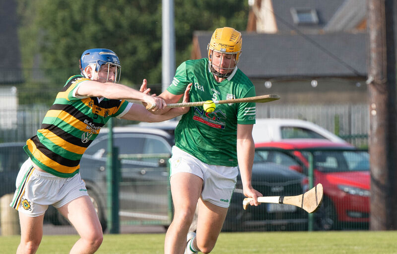 Glen Rovers Stephen Lynam clashes with Killeagh's Brendan Delaney. Picture: Howard Crowdy