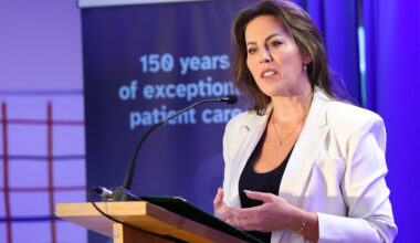 Health minister Jennifer Carroll MacNeill atan event to mark 150 years of rehabilitation services at Clontarf Hospital on Friday. Picture: Marc O’Sullivan