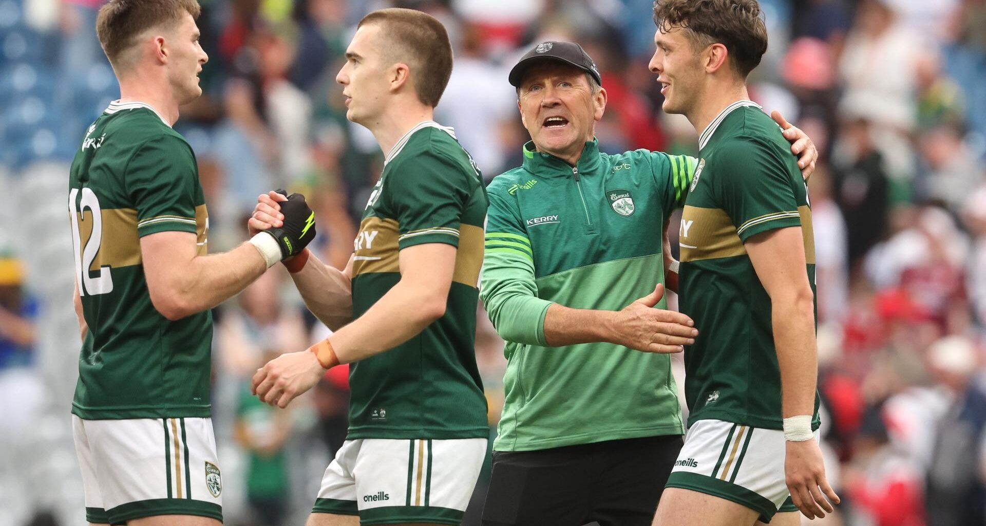 Kerry Manger Jack O'Connor and David Clifford celebrate. Pic: ©INPHO/Bryan Keane