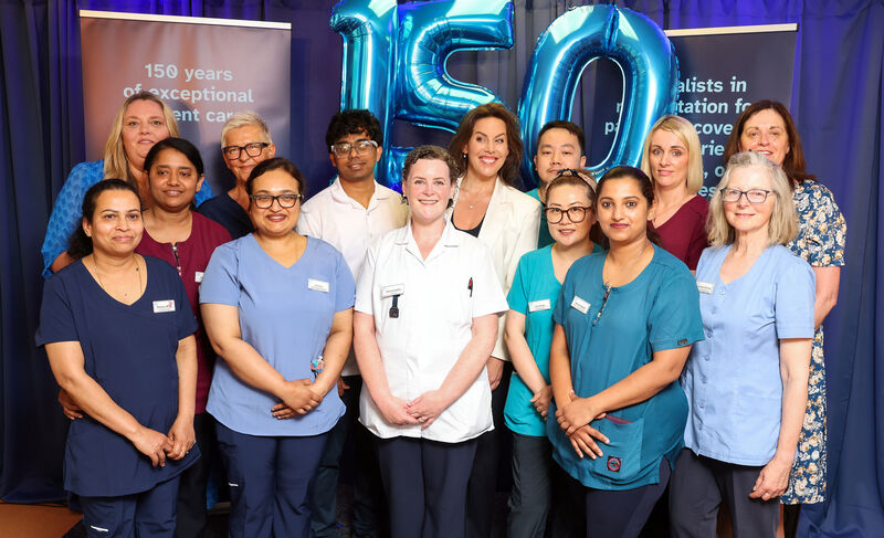 Pictured at a special event celebrating Clontarf Hospital’s 150th anniversary were Minister for Health Jennifer Carroll MacNeill and staff. Picture: Marc O’Sullivan