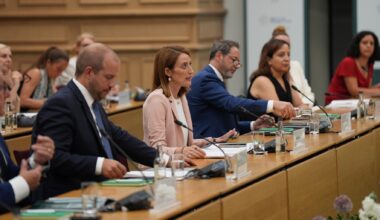 President of the European Parliament Roberta Metsola during a plenary meeting at Dublin Castle with Taoiseach Micheál Martin last week, ahead of Ireland assuming the presidency of the Council of the European Union; ‘Ireland has the experience, the values, and now the opportunity to guide the EU in the right direction,’ writes the CEO of Dóchas. Picture: Niall Carson/ PA