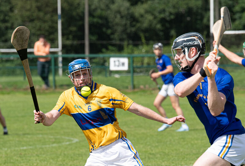 St Finbarr's Jack Cahalane clears the ball away from Carrigtwohill's Jay Horgan. Picture: Howard Crowdy