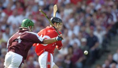 LAST TITLE: Cork's Ben O' Connor scores a goal despite the best efforts of Galway's Ollie Canning in the 2025 All-Ireland hurling final. Pic: Ray McManus / SPORTSFILE.