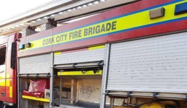 Emergency services at scene of traffic collision in Cork city 