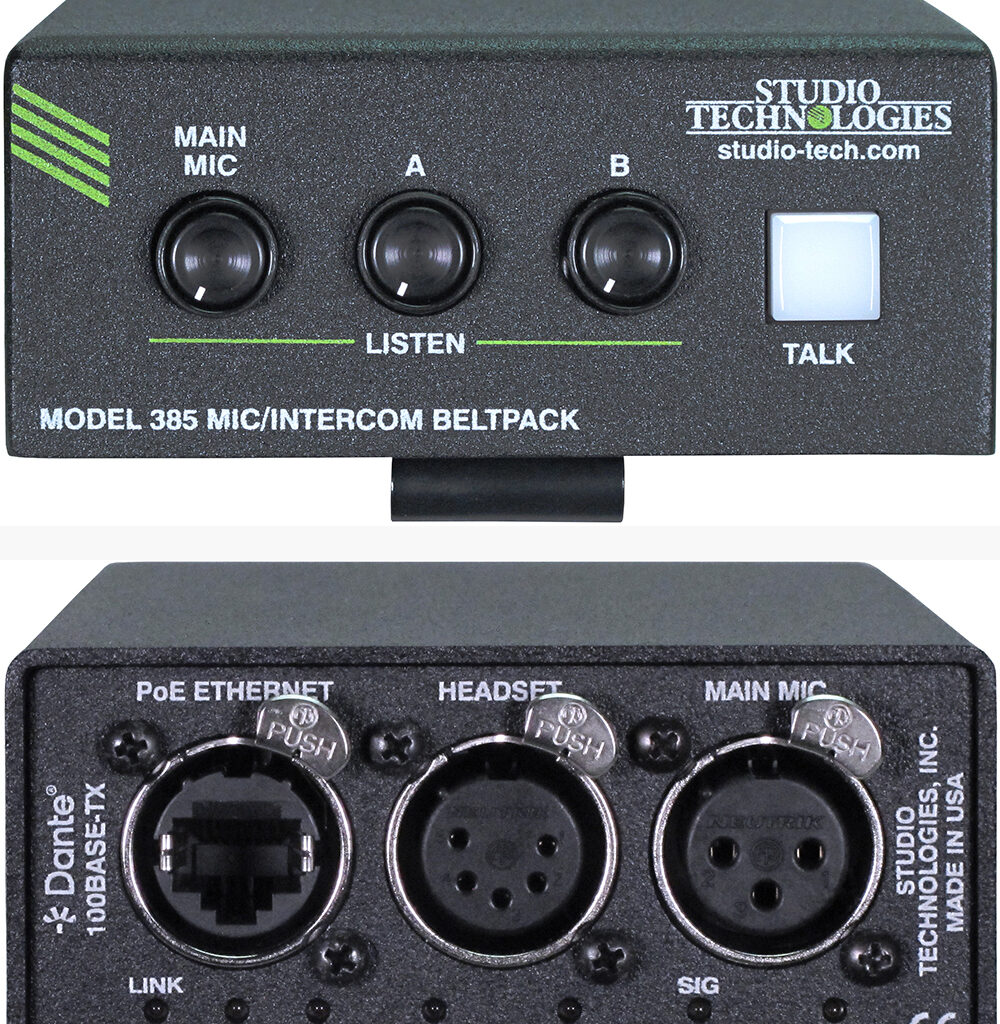 New Beltpack Combines Mic Input, Intercom and Dante