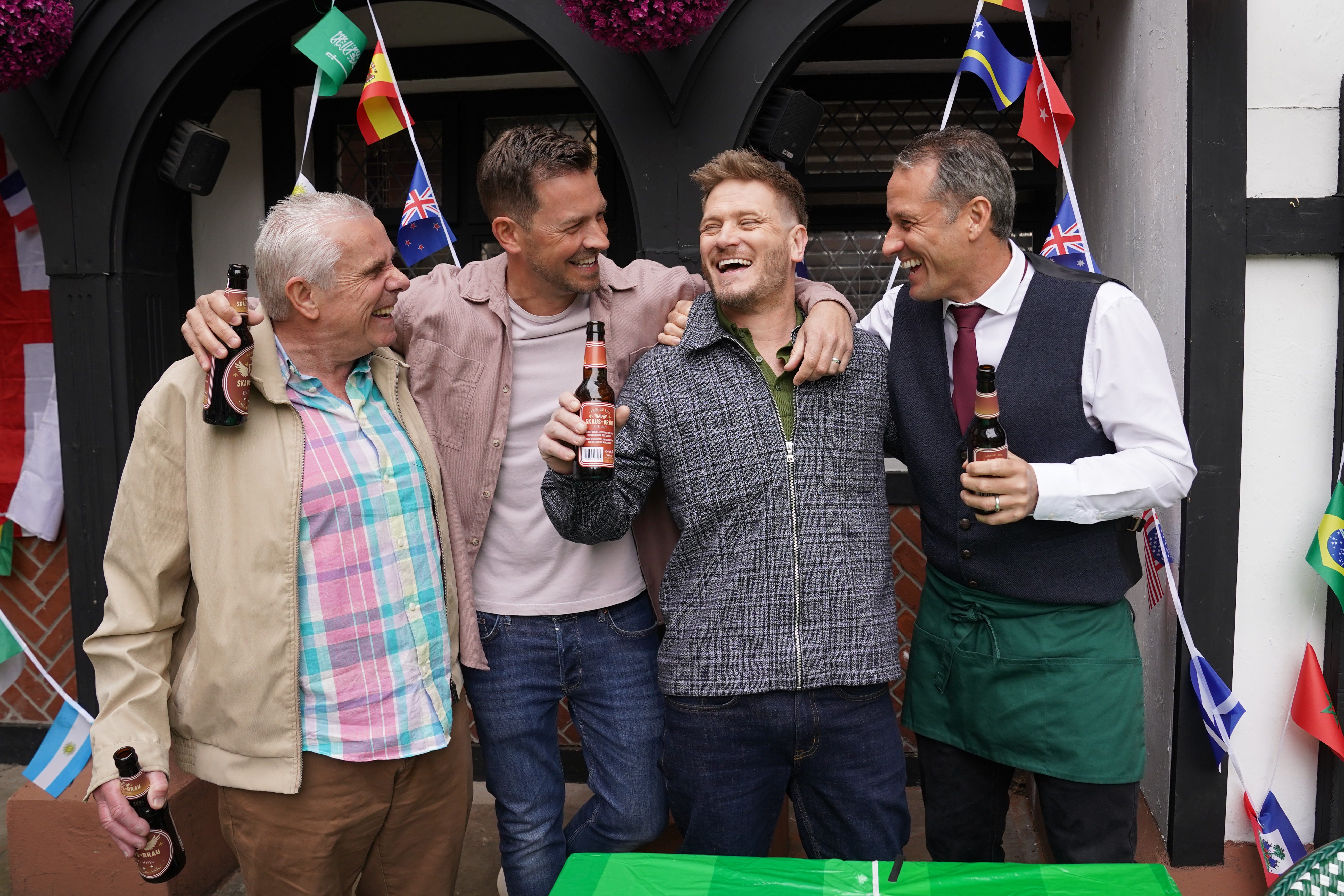 jack osborne, darren osborne, jonah keane and tony hutchinson in hollyoaks