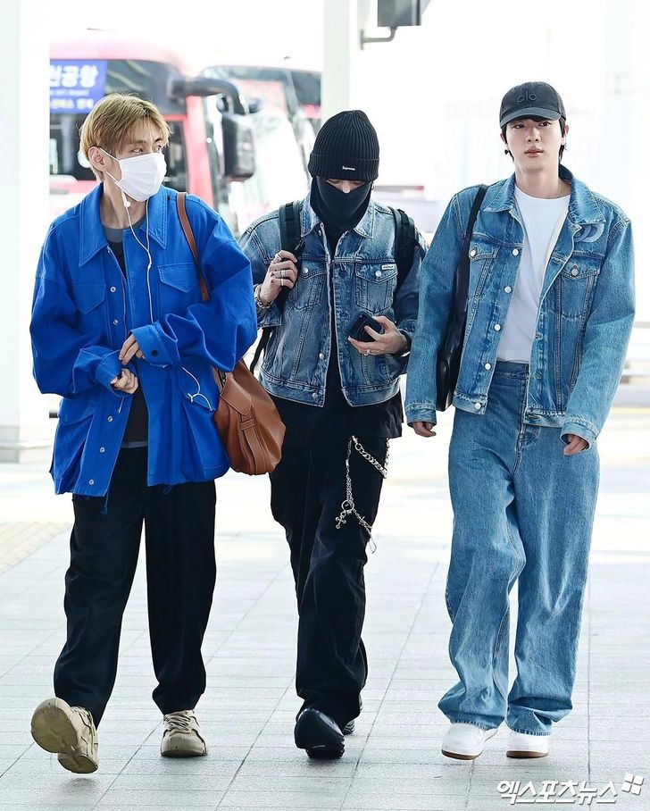 From left, BTS' V, Jungkook, and Jin / Xportsnews