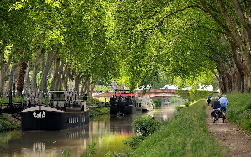 On the Canal du Midi cycle route in southern France