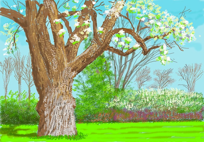 The Arrival of Spring, Normandy (2020). Copyright: David Hockney