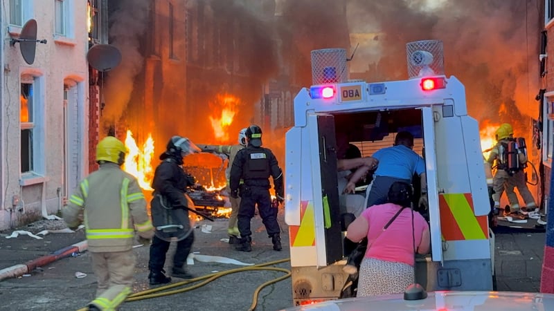 Residents evacuated from homes after vehicles set on fire during Belfast disorder